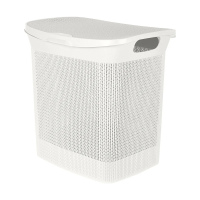Купить Корзина для белья "AJUR" 35 л 43*34*45 см (белое облако) (1/3) "KEEPLEX" KL410011048