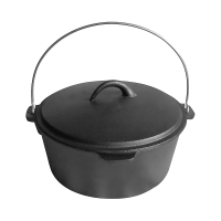 Купить Казан чугунный походный 3,4 л D=25 см  KC-25 с крышкой (1/2) "MALLONY"
