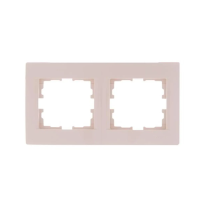 Купить Рамка "KARINA" 2-х местн. горизонтальная, кремовый (1/10/120) "LEZARD" 707-0300-147