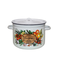 Купить Кастрюля эмалиров. с крышкой декор. 7 л (1/2) "Стальэмаль"  1с18с