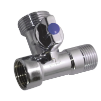 Купить Кран шаровой для быт. прибор. 1/2"х3/4"х1/2" внутр/наруж/наруж, бабочка, хром (1/100) "Стм"