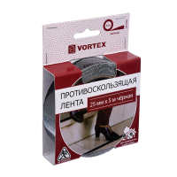Купить Лента клейкая противоскольз. 25 мм х 5 м черная (1/12) "VORTEX" 22508