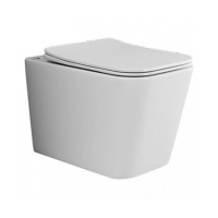 Купить Унитаз подвесной "CUBIC RIMLESS" белый "CERAMICA NOVA" CN1806