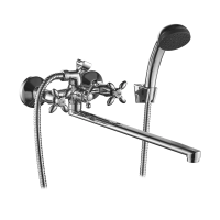 Купить Смеситель для ванн DR53043 двухвентильный, поворотн. излив 300 мм (1/12) "DECOROOM"