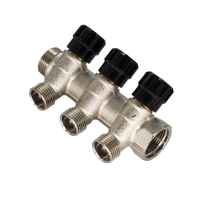 Купить Коллектор с 3 вентилями  1" х 1/2"  3 выхода (наружная резьба) (1/20) "Стм"