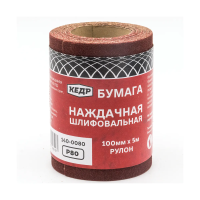 Купить Бумага наждачная шлифовальная  P  80  рулон 100 мм х 5 м  (1/48) "Кедр" 140-0080