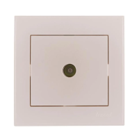 Купить Розетка телевизионная "RAIN" оконечная, жемчужно-белый металлик (1/10/120) "LEZARD" 703-3030-130