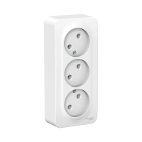 Купить Розетка открыт. уст. "BLANCA" 3-х местн. 16а, белый (1/6/36) "SCHNEIDER"