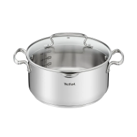 Купить Кастрюля нержав. "DUETTO+" 4,7 л, стекл. крышка 24 см (1/2) "TEFAL" G7194655