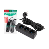 Купить Удлинитель "ENGY гранд"  5 м, 3 розетки с заземл. (пвс 3 х 0,75), черный (1/25)