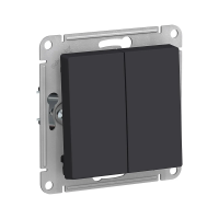 Купить Выключатель "ATLASDESIGN" 2-х кл. (механизм) 10а, карбон (1/5/20) "SCHNEIDER"