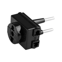 Купить Разветвитель электрический пу-10/16-003, 3 гнезда 6а, черный (1/50) "Веллконт"