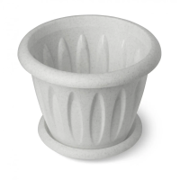 Купить Горшок для цветов "Фелиция" 6,4 л  D 270 мм с поддоном (мраморный) (1/8) "Мартика" с105м