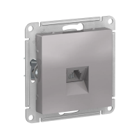 Купить Розетка телефонная "ATLASDESIGN" RJ11 (механизм) алюминий (1/10/60) "SCHNEIDER"