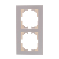 Купить Рамка "RAIN" 2-х местн. горизонтальная, жемчужно-белый металлик (1/10/120) "LEZARD" 703-3030-147