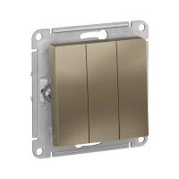 Купить Выключатель "ATLASDESIGN" 3-х кл. (механизм) 10а, шампань (1/10/60) "SCHNEIDER"