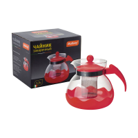 Купить Чайник завар. стекло "DECOTTO-1500" 1,5 л пластик ручка, фильтр нержав. (1/24) "MALLONY"