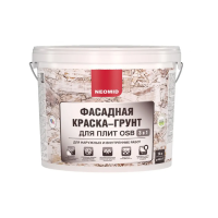 Краска-грунт фасадная для плит OSB 3 в 1 PROF 14 кг (1) "NEOMID"