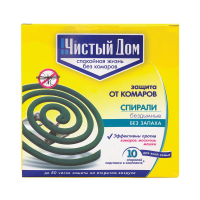 Купить Средство от комаров "Чистый дом" спирали 10 шт. (1/10/60)