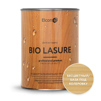 Пропитка водоотталкивающая для дерева "BIO LASURE" бесцветная 0,9 л (1/12) "ELCON"