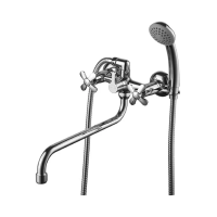 Купить Смеситель для ванн "PARTNER"  LM6541C  длинный круглый излив, двухвентильный (1/6) "LEMARK"