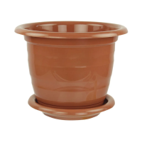 Купить Горшок для цветов "Виола"  2 л  D 190 мм с поддоном (коричнев.) (1/20) "Альтернатива" м1531
