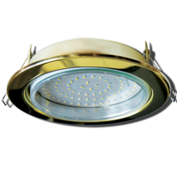 Купить Светильник встроенный Ecola GX70-H5 53x151 золото