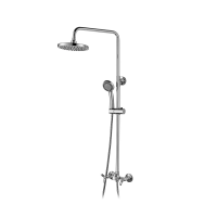 Купить Душевая система  Q02-45  лейка 3 реж., верхн. душ "Тропич. дождь" (1/4) "ROSSINKA"