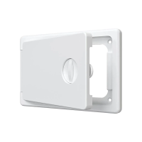 Купить Люк-дверца ревизионная 150 х 100 мм с ручкой-задвижкой ABC-пластик (1/90) "EVECS" лт1510п