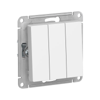 Купить Выключатель "ATLASDESIGN" 3-х кл. (механизм) 10а, белый (1/20/160) "SCHNEIDER"