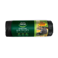 Купить Пакеты для мусора 60 л рулон 20 шт. (черные) 9 мкм (1/50) "MASTER FRESH"