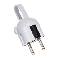 Купить Вилка угловая с заземл. с ручкой "ACCESSORIES", белый/черный (1/50/400) "LEZARD" 715-0203-602