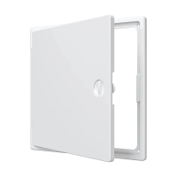 Купить Люк-дверца ревизионная 250 х 250 мм с ручкой-задвижкой ABC-пластик (1/45) "EVECS" лт2525п