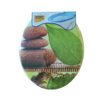 Купить Сиденье для унитаза мягкое "Камни и лепесток" (1/17) "Мультипласт"