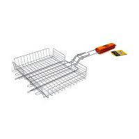 Купить Решетка-гриль 28*22 см дерев. ручка (1/12) "BBQ TIME" 80-015