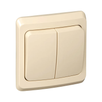 Купить Выключатель "Этюд" 2-х кл. с индикатором 10а, кремовый (1/20/120) "SCHNEIDER"