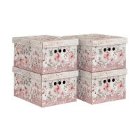 Купить Короб для хранения "JARDIN" 25*33*18,5 см (набор 4 шт.) (1/10) "VALIANT" JR-BCTN-4S