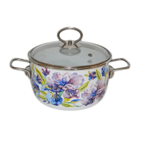 Купить Кастрюля эмалиров. "IRIS" белосн. 3 л (1/4) "VITROSS"  1SC185S