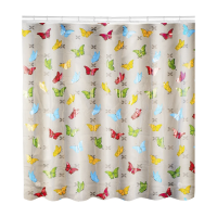 Купить Штора для ванной 180*180 см (PEVA) "Бабочки" (1/20) "SWENSA" SWC-50-03