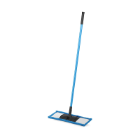 Купить Швабра плоская "Моп" практик с рукояткой 110 см (микрофибра) аквамарин (1/24) "SVIP"  SV5201