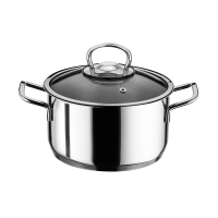 Купить Кастрюля нержав. "Марта" 2,3 л стекл. крышка, 18*10 см (1/8) "Катюша" 100-18-0