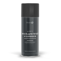 Эмаль аэрозоль термостойкая для печей и каминов черная (до 1200ºс) 520 мл (1/12) "ELCON"