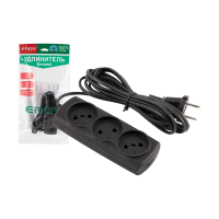 Купить Удлинитель "ENGY эконом"  3 м, 3 розетки (шввп 2 х 0,75), черный (1/60)