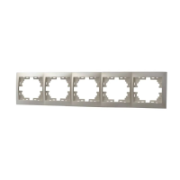 Купить Рамка "MIRA" 5 местн. горизонтальная, жемчужно-белый (1/10/120) "LEZARD" 701-3000-150
