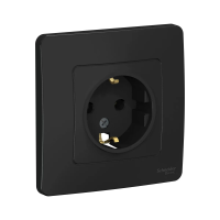 Купить Розетка "BLANCA" 1 местн. с заземл. 16а, антрацит (1/10/20) "SCHNEIDER"