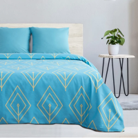 Купить Постельное белье "Этель" бирюзовый лепесток 1,5 сп. (поплин) (1) 2565798