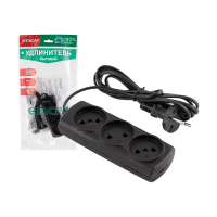 Купить Удлинитель "ENGY эконом"  1,7 м, 3 розетки (шввп 2 х 0,75), черный (1/60)