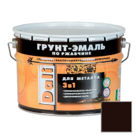 Грунт- эмаль по ржавчине "DALI"  3 в 1 коричневая (RAL 8017) 10 л (1) "Рогнеда"