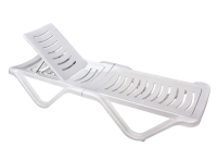 Купить Шезлонг пласт. 192*62*32 см (белый) (1) "Альтернатива" м3563