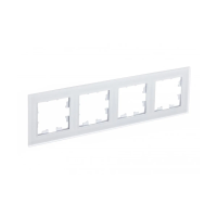 Купить Рамка "ATLASDESIGN NATURE" 4-х местн. универс., стекло матовое, белый (1/6/12) "SCHNEIDER"